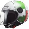 casco jet Ls2 OF558 Sphere Lux Firm bandiera italiana