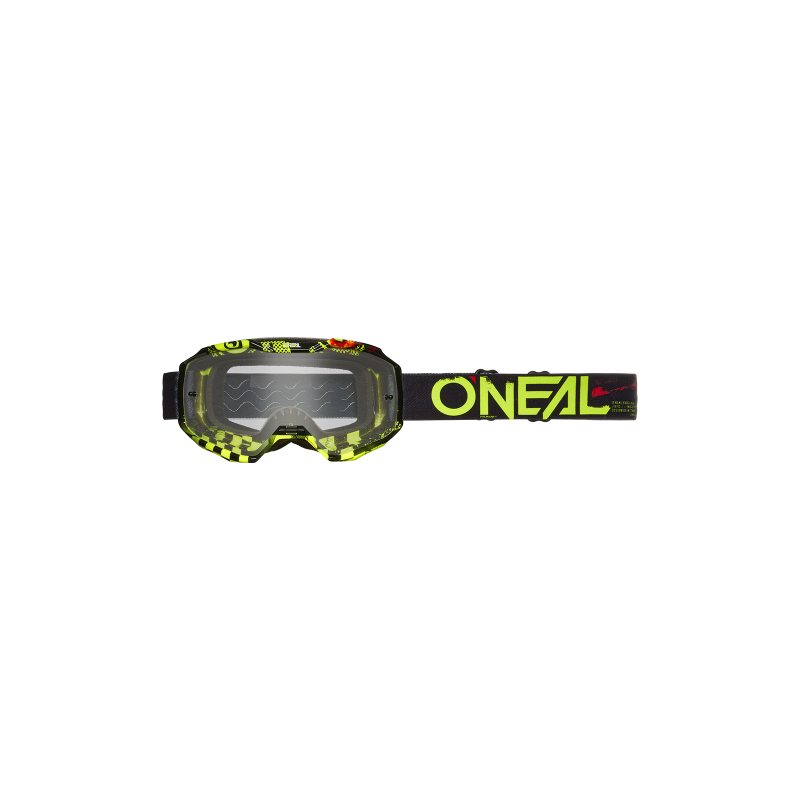 maschera O'Neal B-10 Goggle ATTACK black/neon yellow
