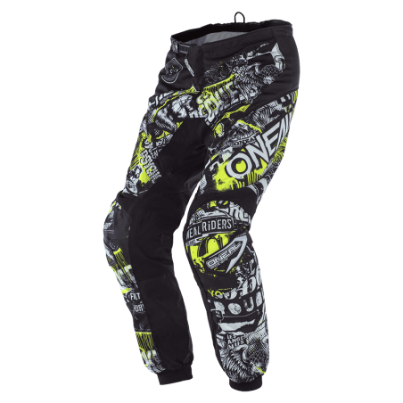 O'NEAL ELEMENT PANTALONI ATTACK BLACK/NEON YELLOW junior