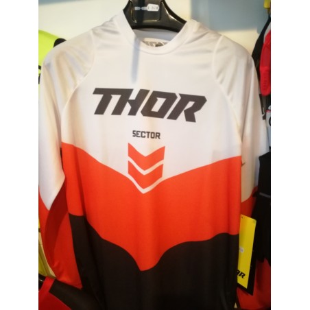Maglia Cross  Thor SECTOR CHEV CHARCOAL RED ORANGE